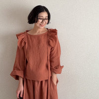 つけ衿フリルブラウス