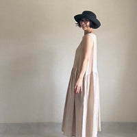 ノースリーブギャザーワンピース