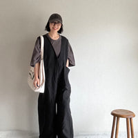 ベルテッドサロペットパンツ