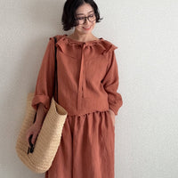 つけ衿フリルブラウス