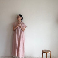 ショートスリーブ カフタンドレス