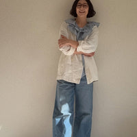 ノーカラーダブルジャケット