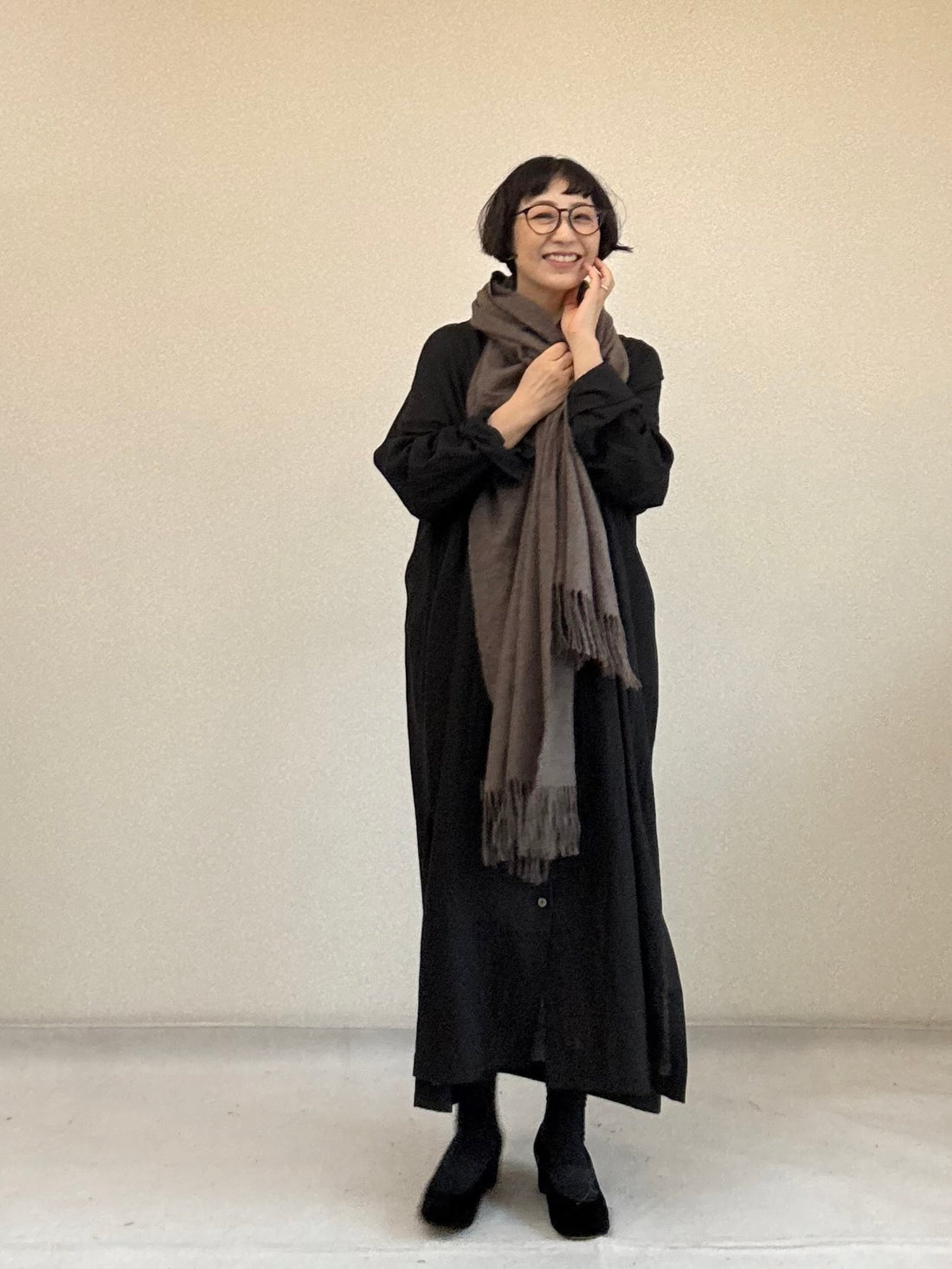 ロングシャツワンピース