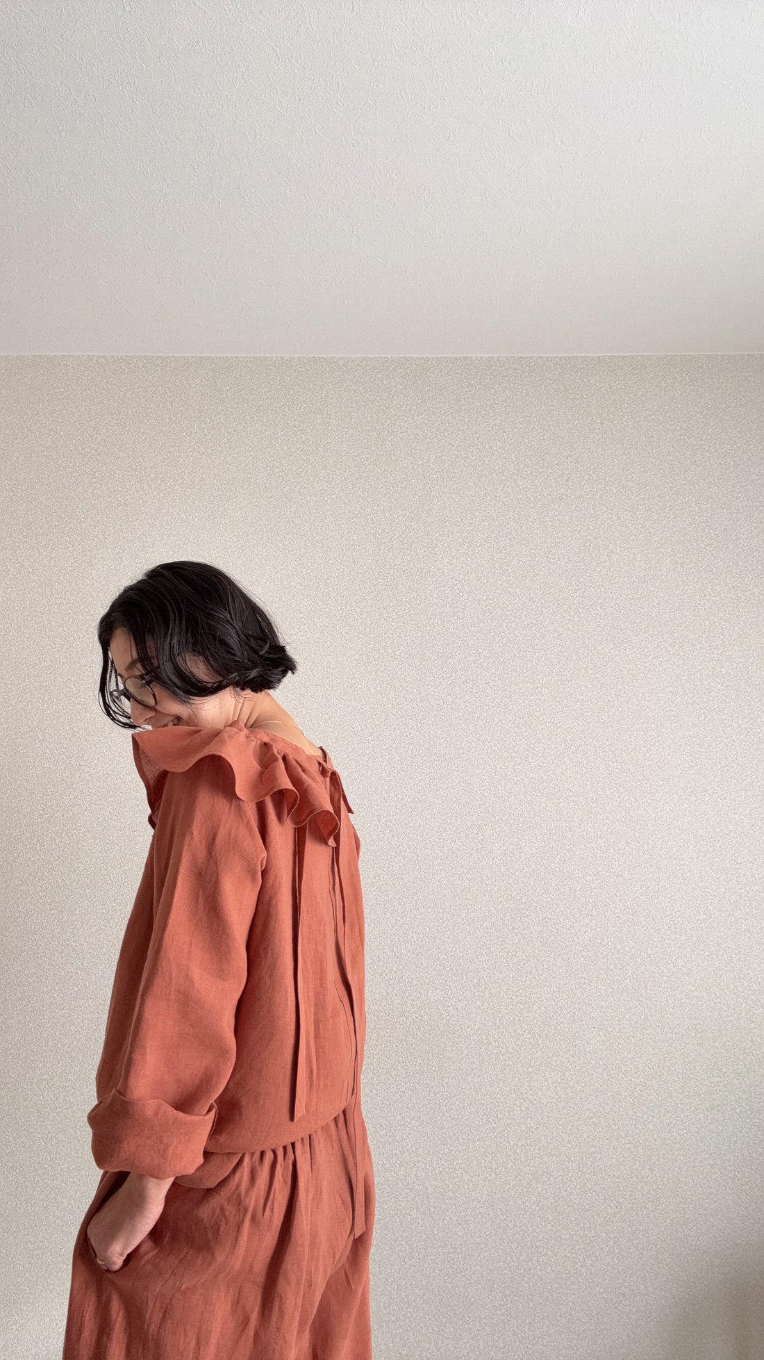 つけ衿フリルブラウス