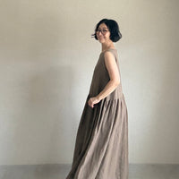 ノースリーブギャザーワンピース