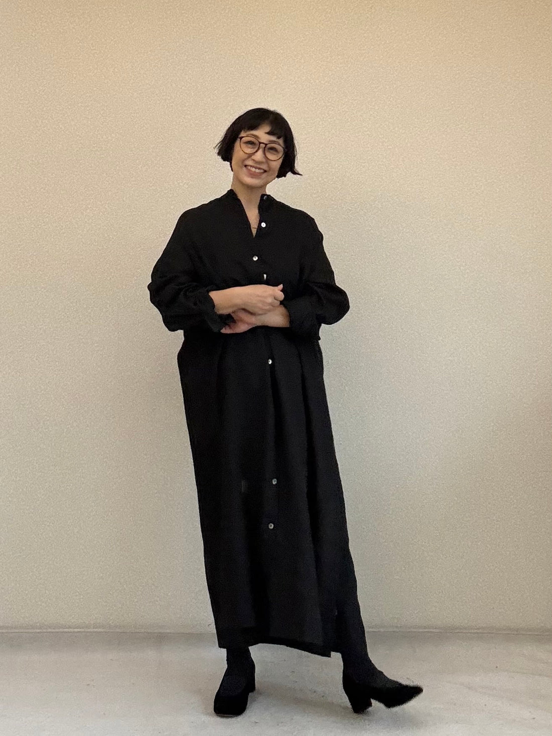 ロングシャツワンピース