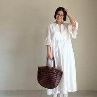 フリルスリーブ　ワンピース