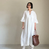 フリルスリーブ　ワンピース