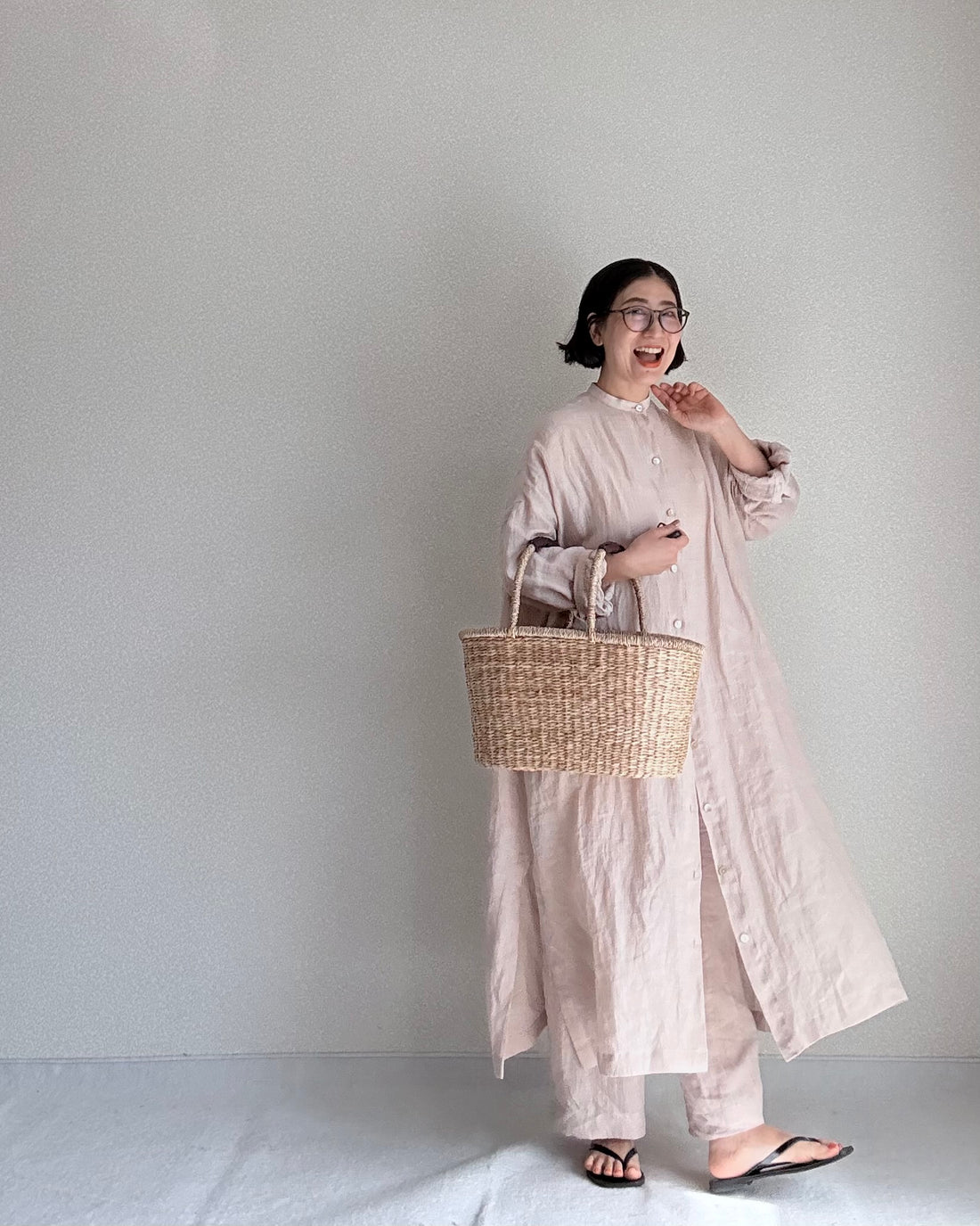 ロングシャツワンピース
