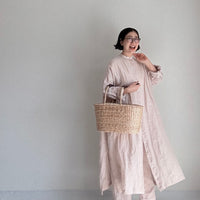 ロングシャツワンピース