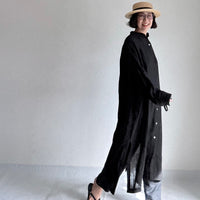 ロングシャツワンピース