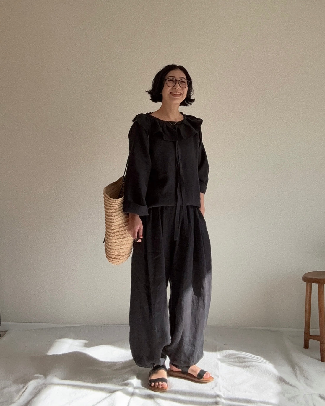 つけ衿フリルブラウス