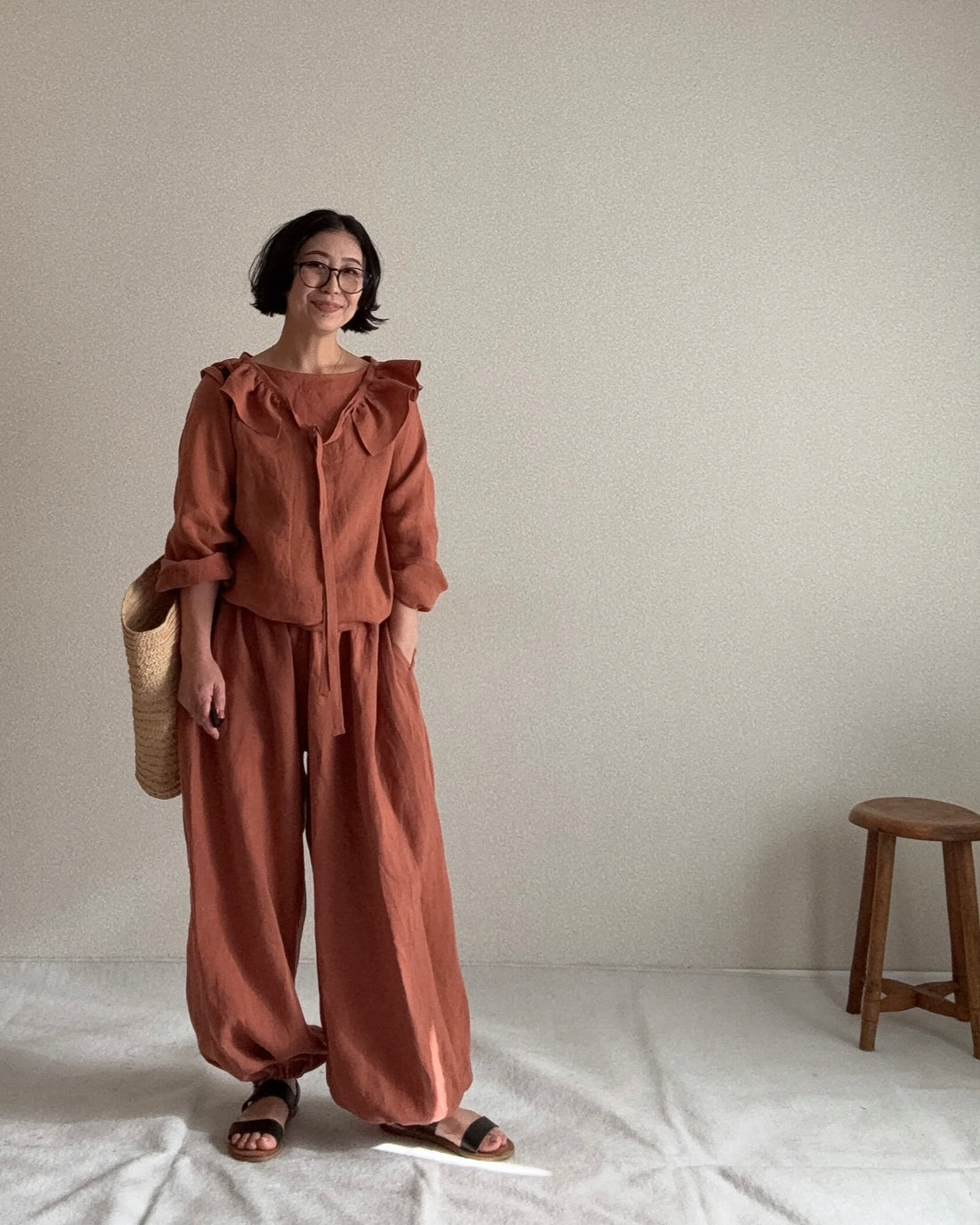 つけ衿フリルブラウス