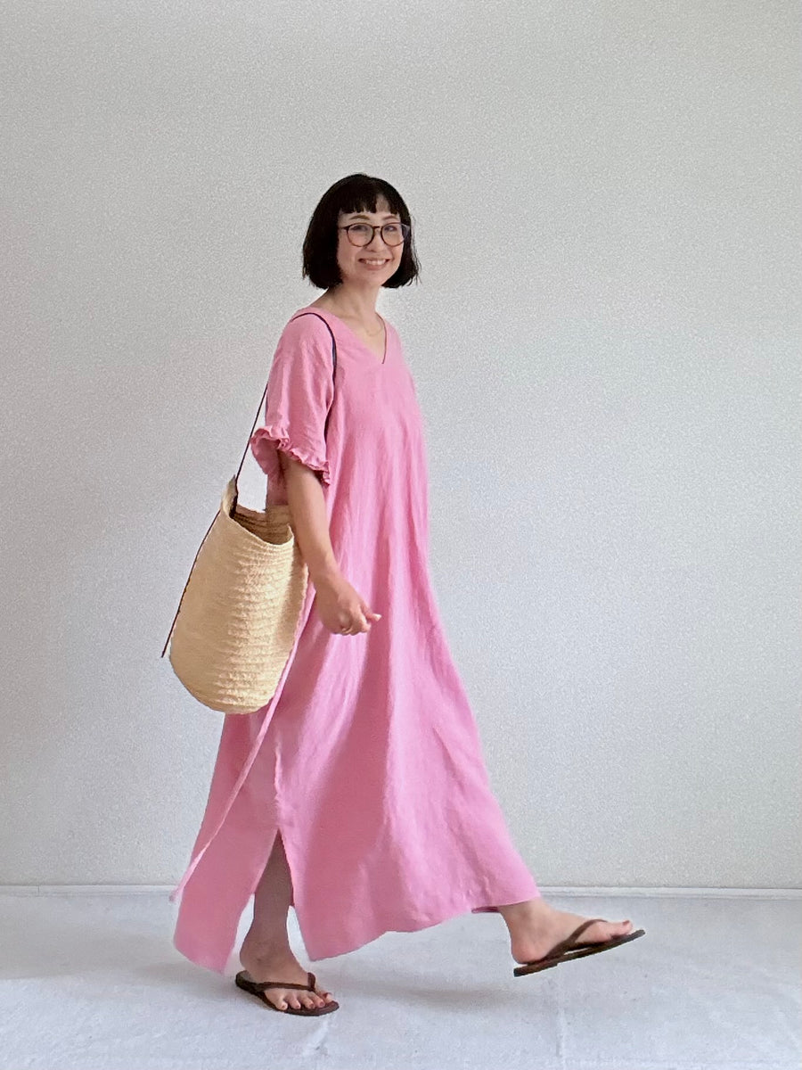 【週末限定価格】リネンワンピース　ボートネック　la chic baton ALL ITEM – la chic baton