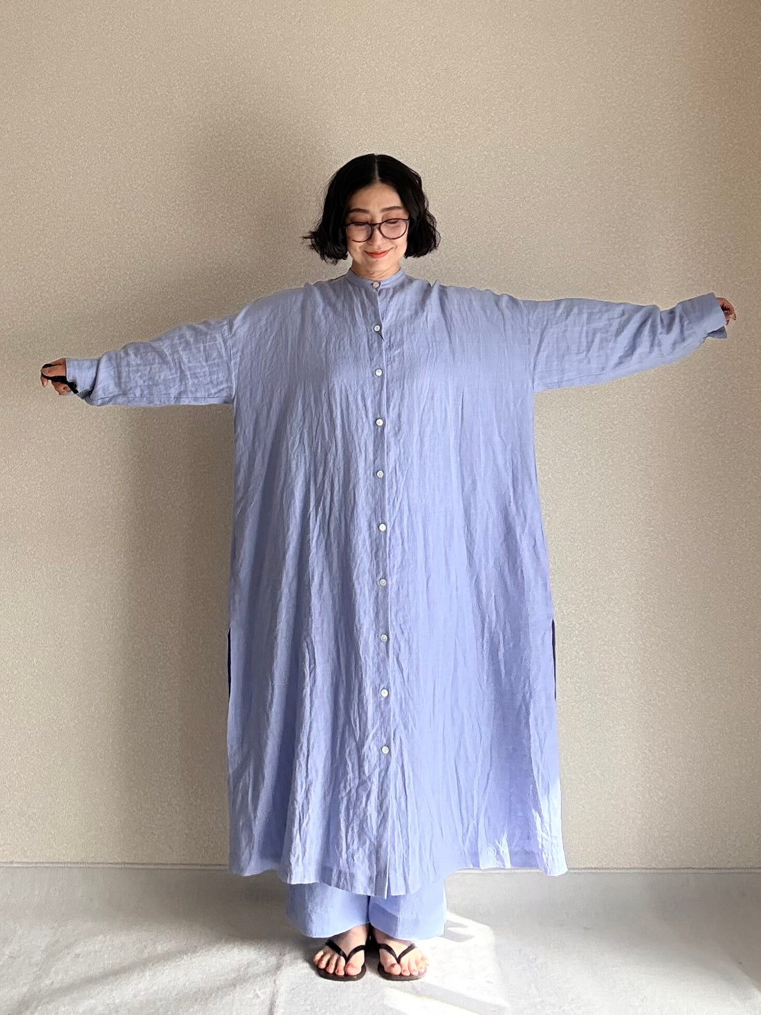 ロングシャツワンピース