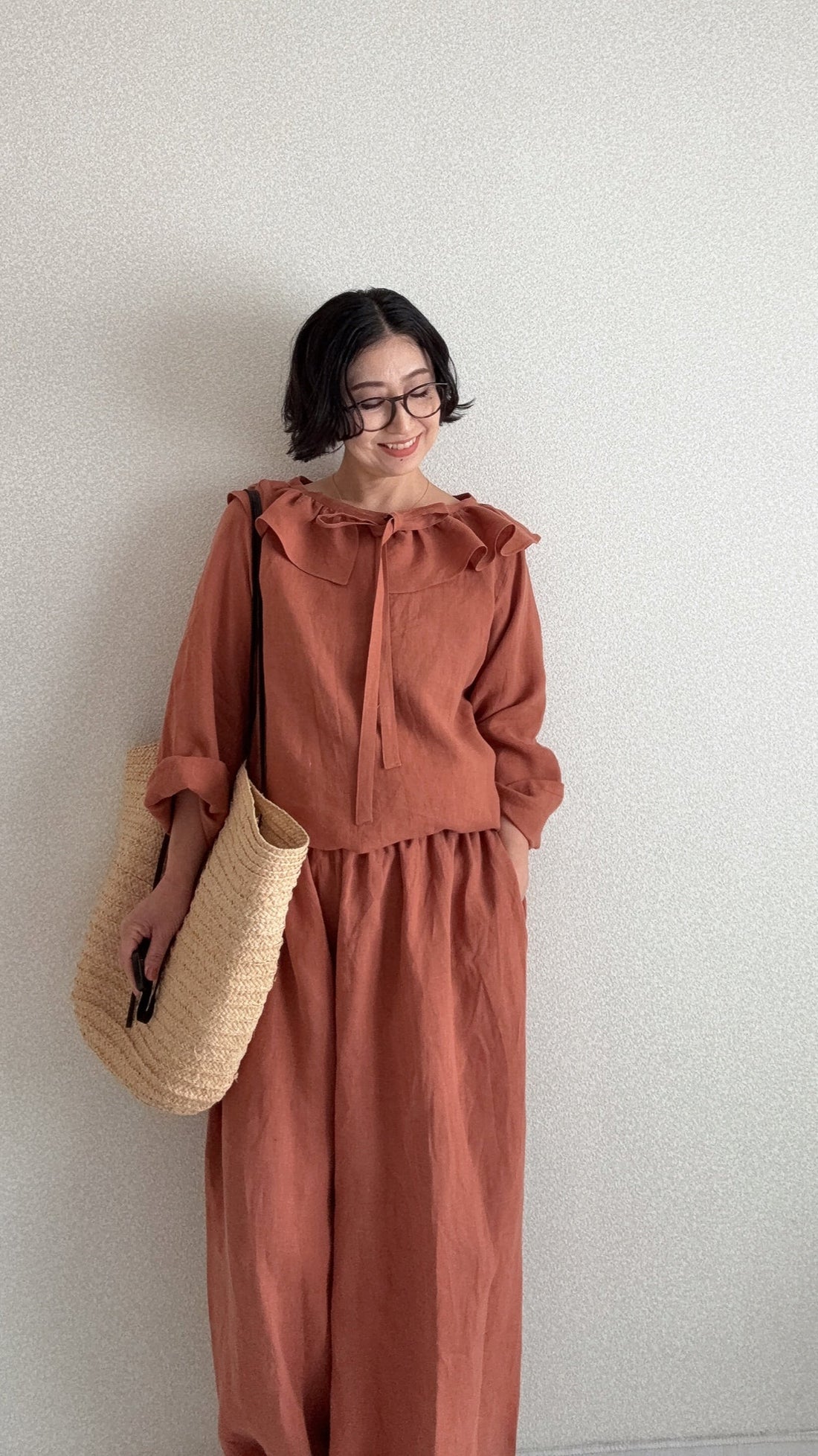 つけ衿フリルブラウス