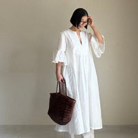 フリルスリーブ　ワンピース