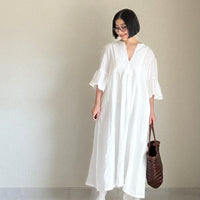 フリルスリーブ　ワンピース