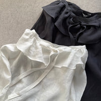 つけ襟りフリルブラウス